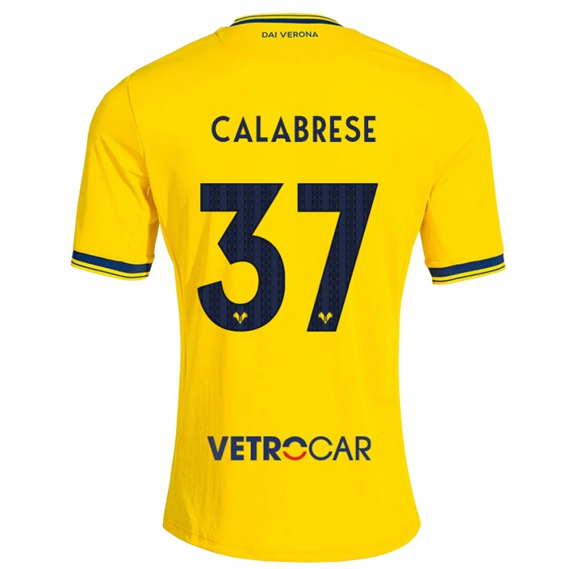 Danxen Pánské Nicolò Calabrese #37 Žlutá Červená Daleko Hráčské Dresy 2026/27 Dres