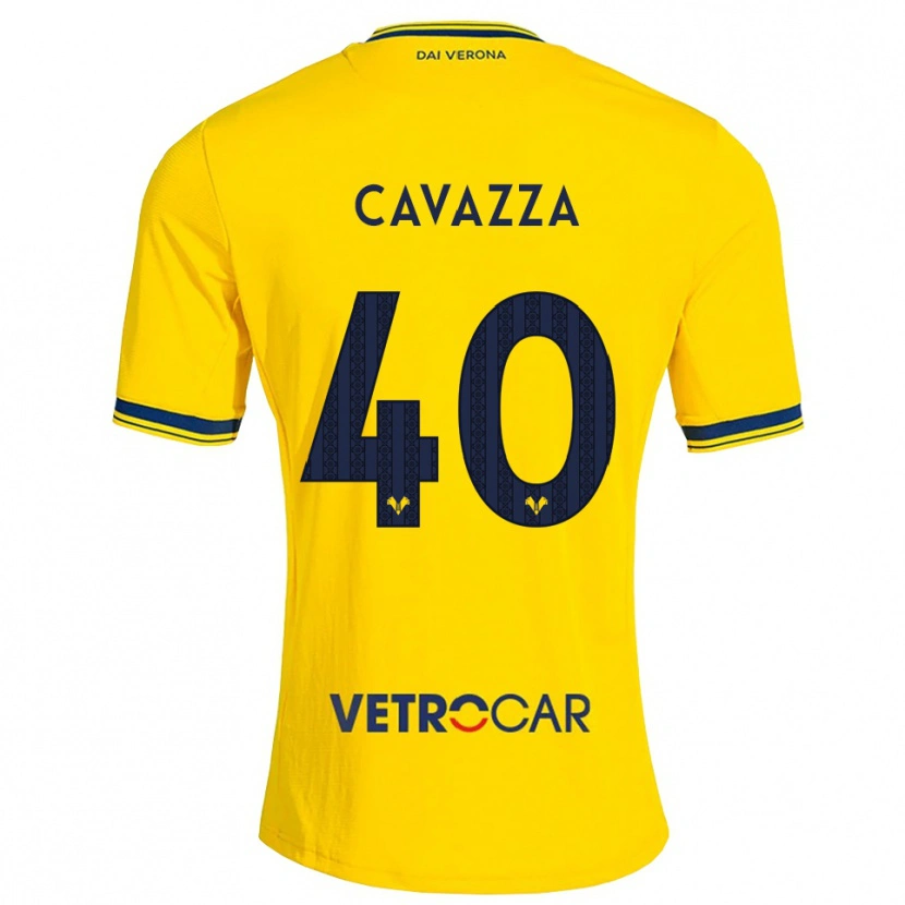 Danxen Pánské Filippo Cavazza #40 Žlutá Červená Daleko Hráčské Dresy 2026/27 Dres