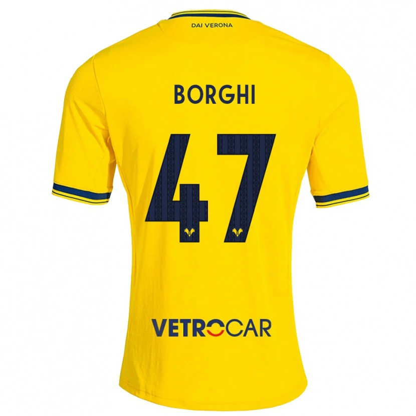 Danxen Pánské Arthur Borghi #47 Žlutá Červená Daleko Hráčské Dresy 2026/27 Dres