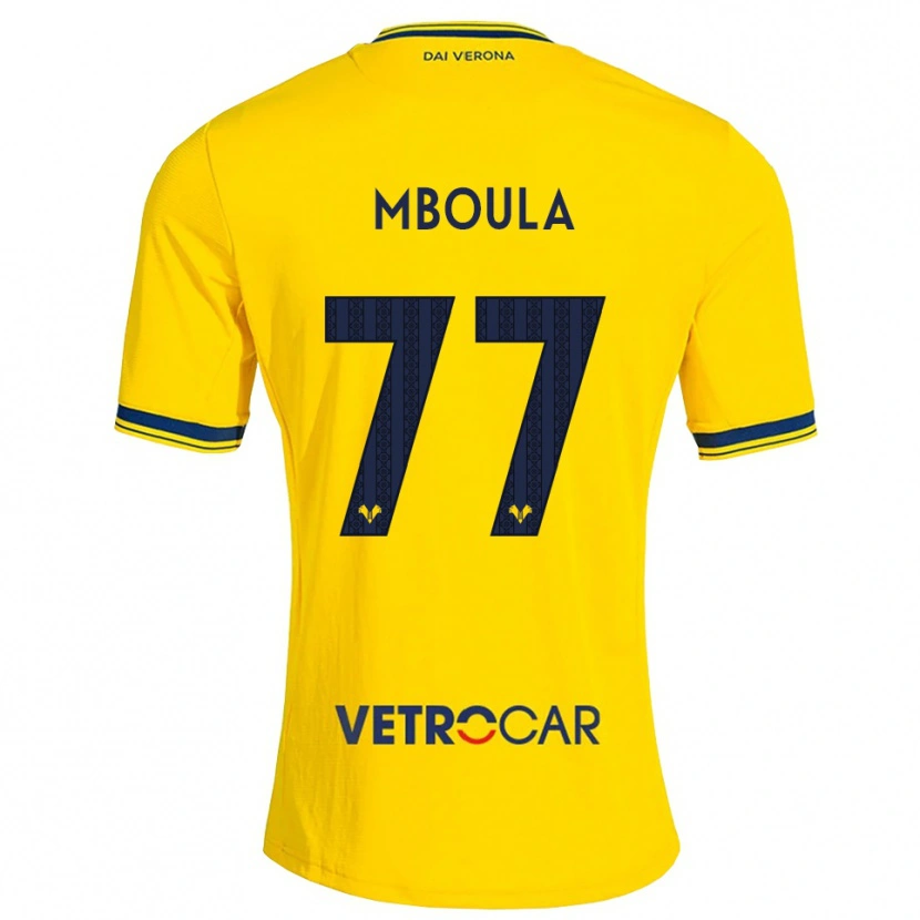 Danxen Pánské Jordi Mboula #77 Žlutá Červená Daleko Hráčské Dresy 2026/27 Dres