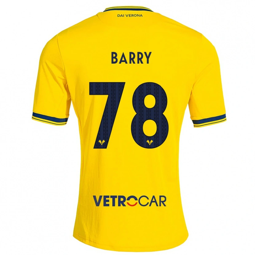 Danxen Pánské Oumar Barry #78 Žlutá Červená Daleko Hráčské Dresy 2026/27 Dres