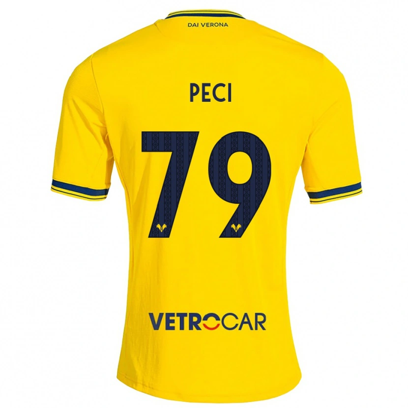 Danxen Pánské Jurgen Peci #79 Žlutá Červená Daleko Hráčské Dresy 2026/27 Dres