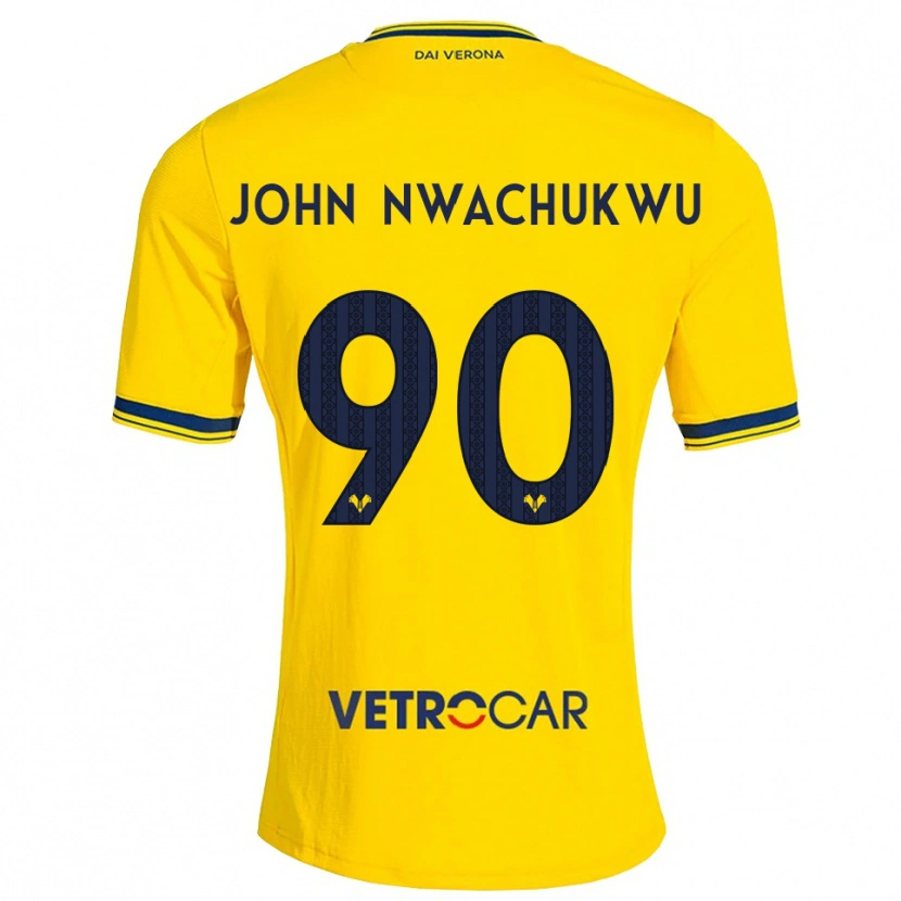 Danxen Pánské Samuel John Nwachukwu #90 Žlutá Červená Daleko Hráčské Dresy 2026/27 Dres