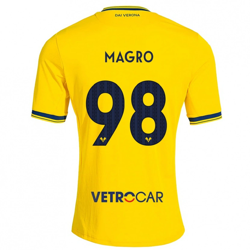 Danxen Pánské Federico Magro #98 Žlutá Červená Daleko Hráčské Dresy 2026/27 Dres