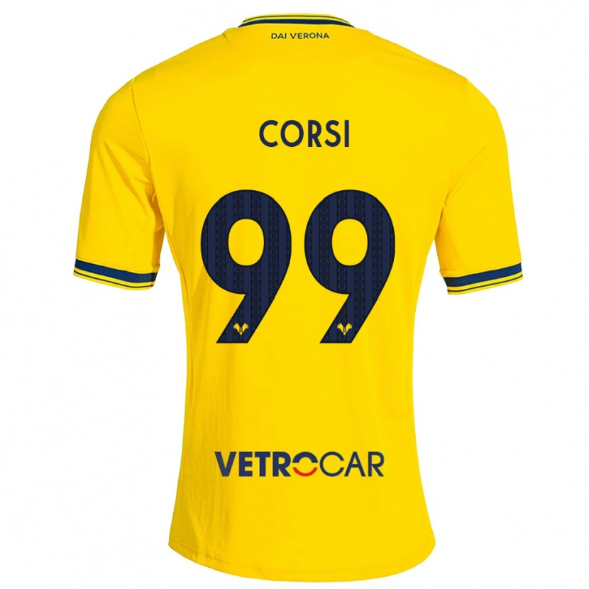Danxen Pánské Sara Corsi #99 Žlutá Červená Daleko Hráčské Dresy 2026/27 Dres