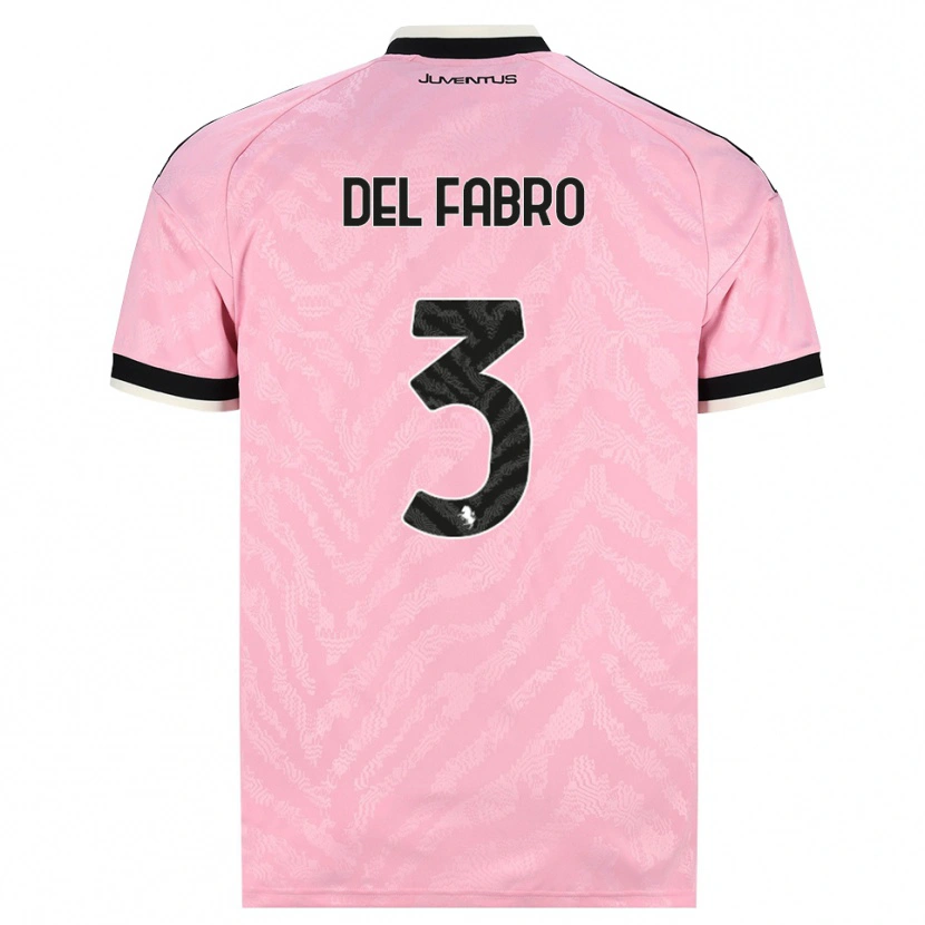Danxen Pánské Jacopo Del Fabro #3 Růžová Černá Daleko Hráčské Dresy 2026/27 Dres