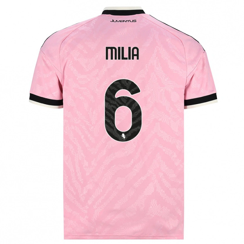 Danxen Pánské Nicolò Milia #6 Růžová Černá Daleko Hráčské Dresy 2026/27 Dres