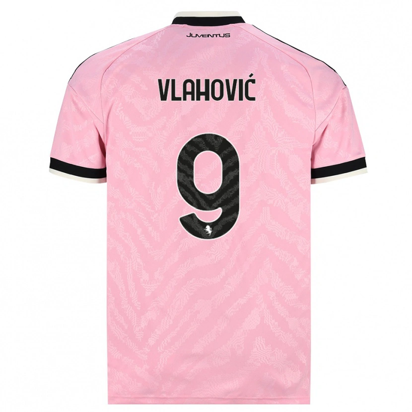 Danxen Pánské Dusan Vlahovic #9 Růžová Černá Daleko Hráčské Dresy 2026/27 Dres