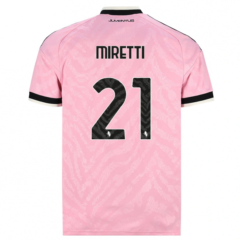 Danxen Pánské Fabio Miretti #21 Růžová Černá Daleko Hráčské Dresy 2026/27 Dres