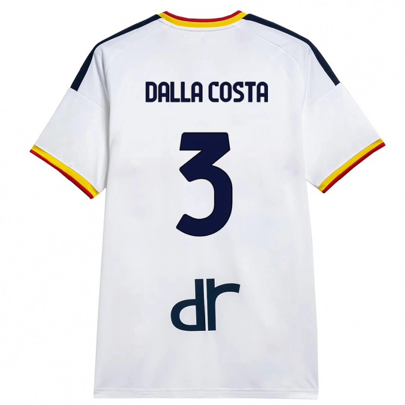 Danxen Pánské Luca Dalla Costa #3 Bílá Žlutá Červená Daleko Hráčské Dresy 2026/27 Dres