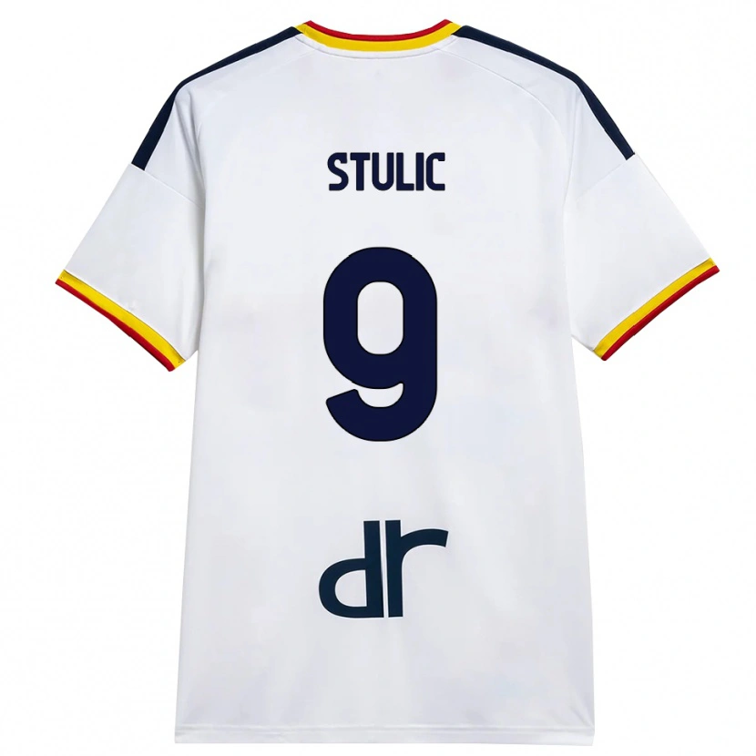 Danxen Pánské Nikola Stulic #9 Bílá Žlutá Červená Daleko Hráčské Dresy 2026/27 Dres