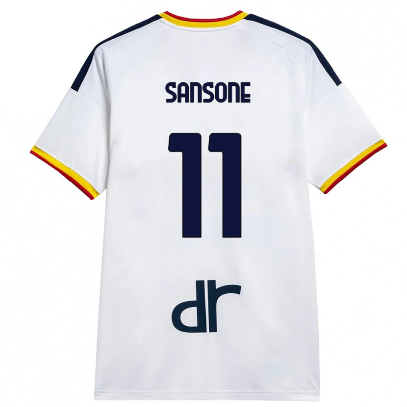 Danxen Pánské Nicola Sansone #11 Bílá Žlutá Červená Daleko Hráčské Dresy 2026/27 Dres