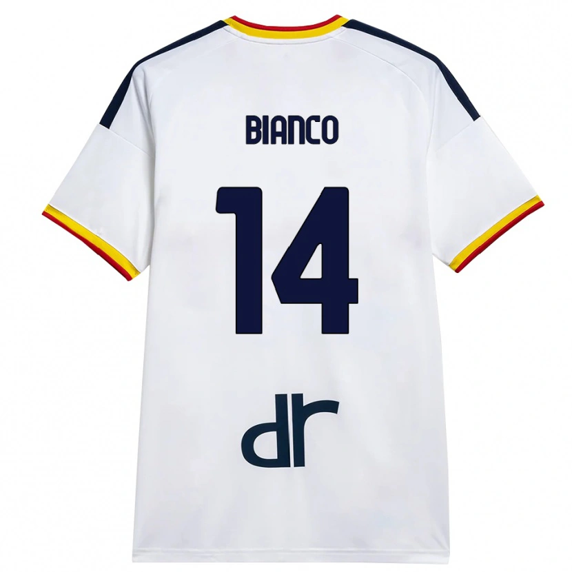 Danxen Pánské Gioele Bianco #14 Bílá Žlutá Červená Daleko Hráčské Dresy 2026/27 Dres