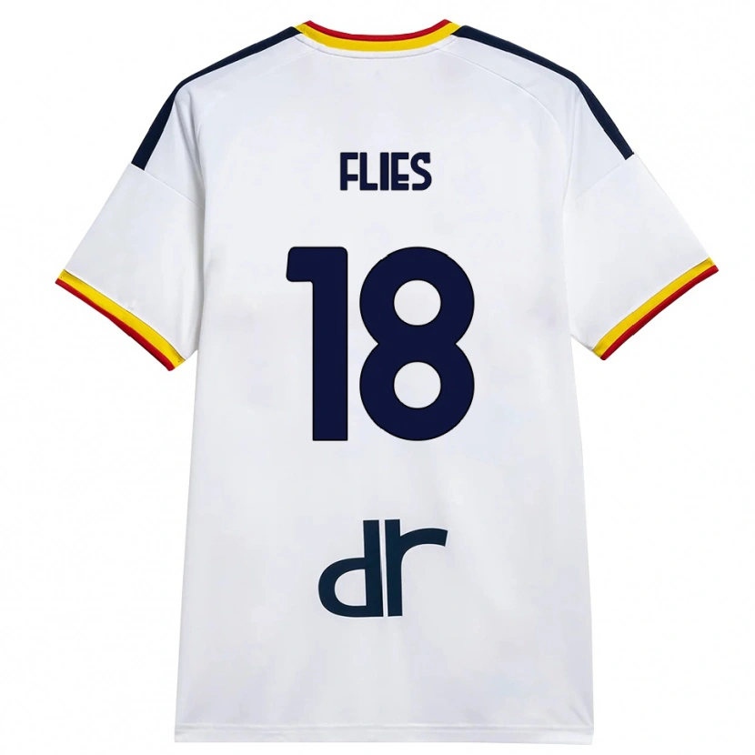 Danxen Pánské Jarne Flies #18 Bílá Žlutá Červená Daleko Hráčské Dresy 2026/27 Dres