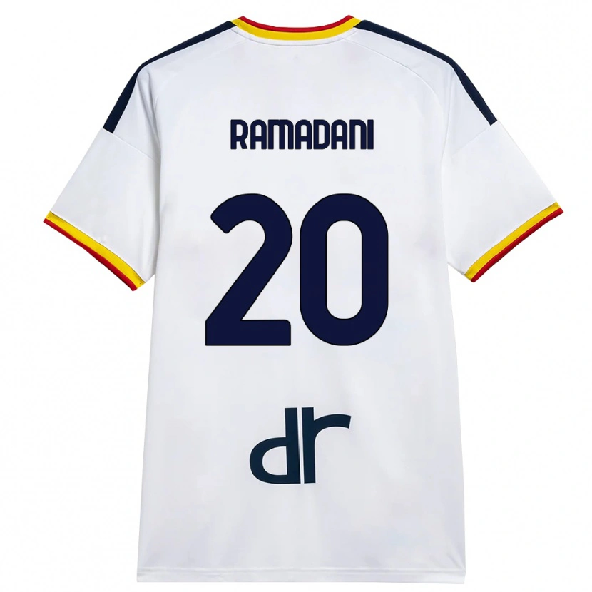 Danxen Pánské Ylber Ramadani #20 Bílá Žlutá Červená Daleko Hráčské Dresy 2026/27 Dres