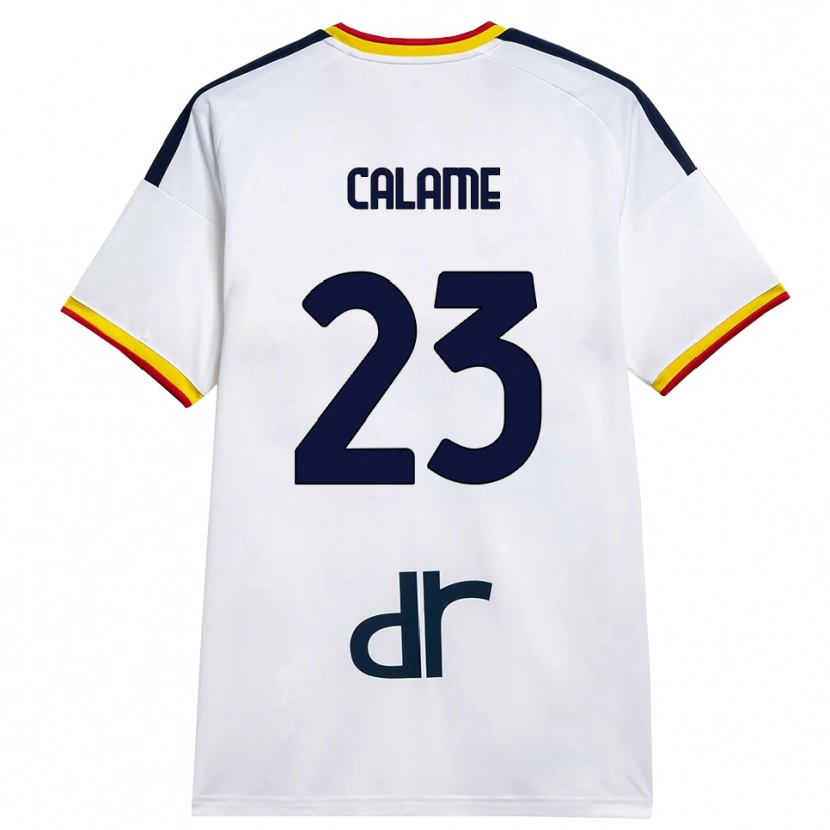 Danxen Pánské Marouane Calame #23 Bílá Žlutá Červená Daleko Hráčské Dresy 2026/27 Dres