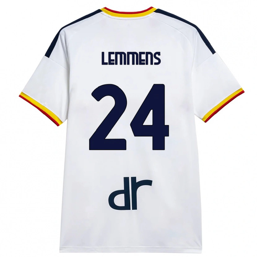 Danxen Pánské Mats Lemmens #24 Bílá Žlutá Červená Daleko Hráčské Dresy 2026/27 Dres