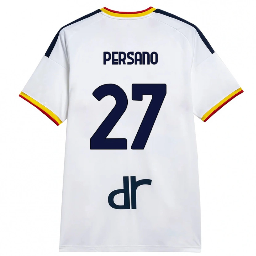 Danxen Pánské Emanuele Persano #27 Bílá Žlutá Červená Daleko Hráčské Dresy 2026/27 Dres