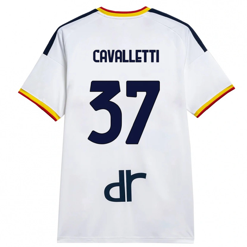 Danxen Pánské Cristian Cavalletti #37 Bílá Žlutá Červená Daleko Hráčské Dresy 2026/27 Dres