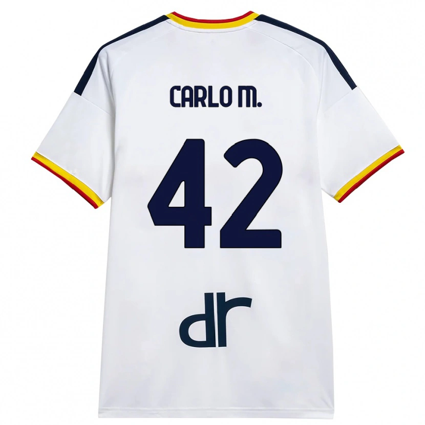 Danxen Pánské Carlo Mariano #42 Bílá Žlutá Červená Daleko Hráčské Dresy 2026/27 Dres