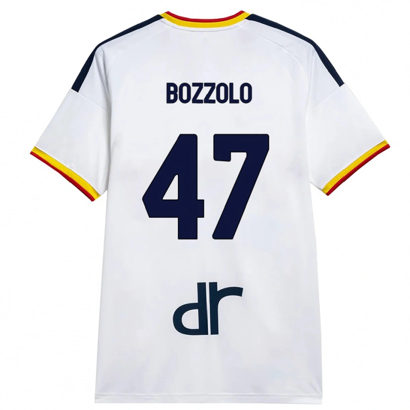 Danxen Pánské Alessandro Bozzolo #47 Bílá Žlutá Červená Daleko Hráčské Dresy 2026/27 Dres