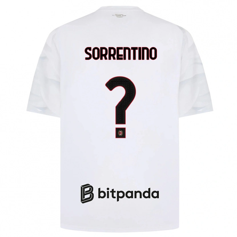 Danxen Pánské Cristian Sorrentino #0 Bílá Červená Černá Daleko Hráčské Dresy 2026/27 Dres