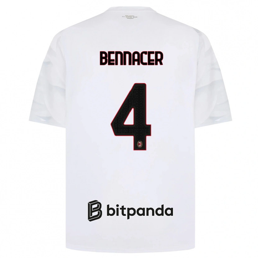 Danxen Pánské Ismael Bennacer #4 Bílá Červená Černá Daleko Hráčské Dresy 2026/27 Dres
