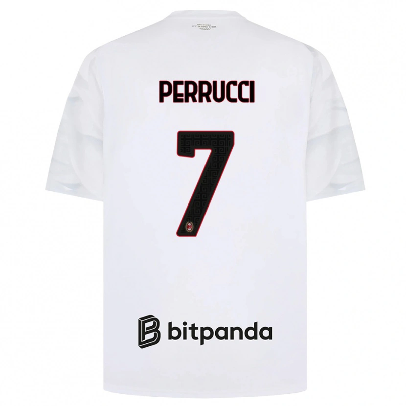 Danxen Pánské Vincenzo Perrucci #7 Bílá Červená Černá Daleko Hráčské Dresy 2026/27 Dres