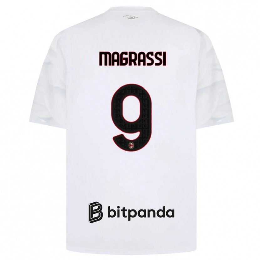 Danxen Pánské Andrea Magrassi #9 Bílá Červená Černá Daleko Hráčské Dresy 2026/27 Dres