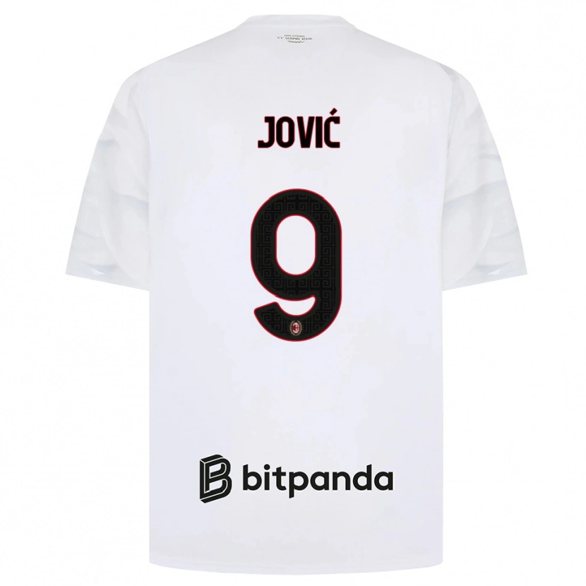 Danxen Pánské Luka Jovic #9 Bílá Červená Černá Daleko Hráčské Dresy 2026/27 Dres