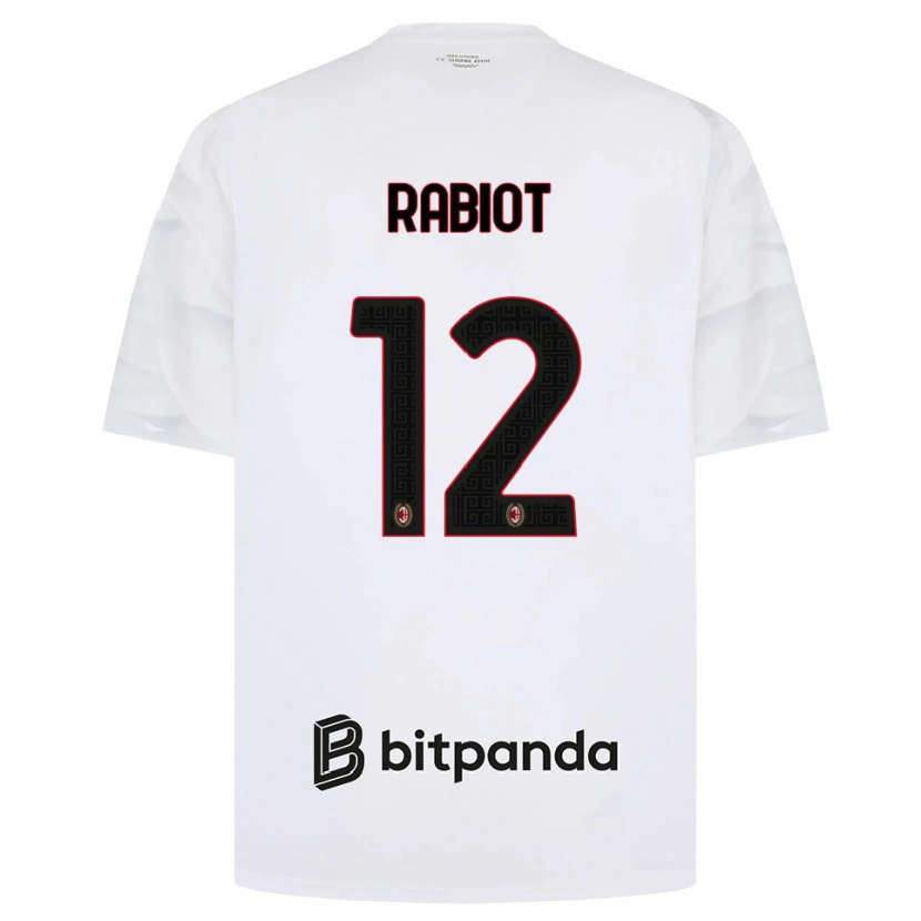 Danxen Pánské Adrien Rabiot #12 Bílá Červená Černá Daleko Hráčské Dresy 2026/27 Dres