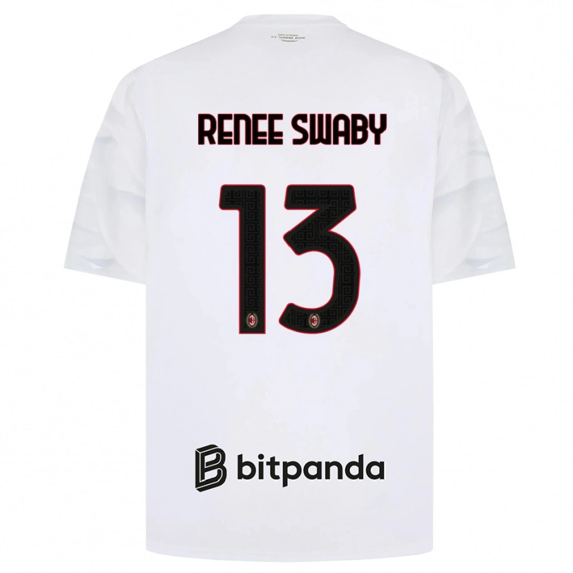 Danxen Pánské Allyson Renee Swaby #13 Bílá Červená Černá Daleko Hráčské Dresy 2026/27 Dres