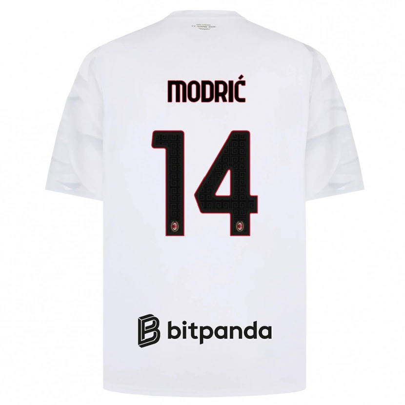 Danxen Pánské Luka Modrić #14 Bílá Červená Černá Daleko Hráčské Dresy 2026/27 Dres