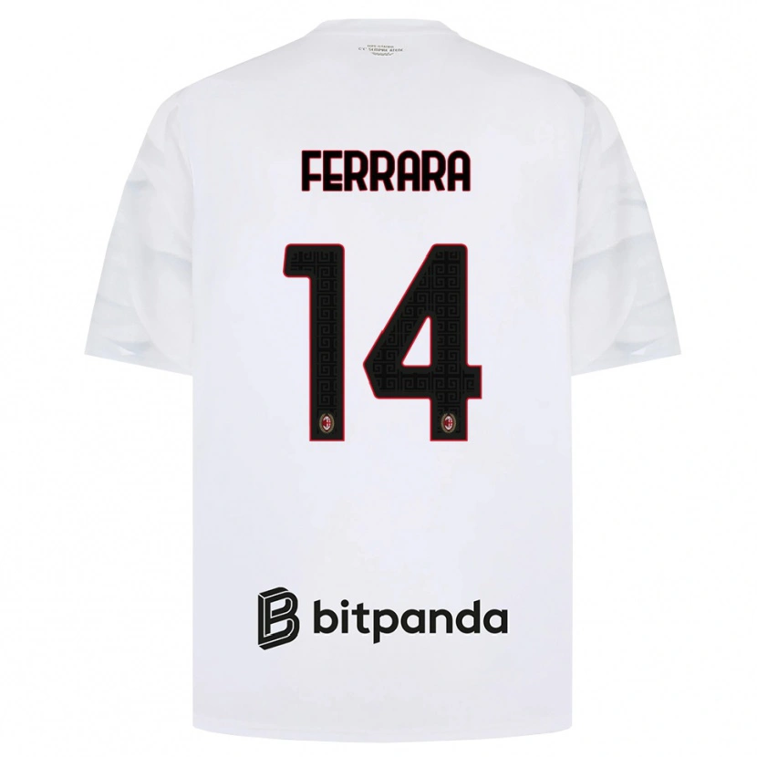 Danxen Pánské Francesco Ferrara #14 Bílá Červená Černá Daleko Hráčské Dresy 2026/27 Dres
