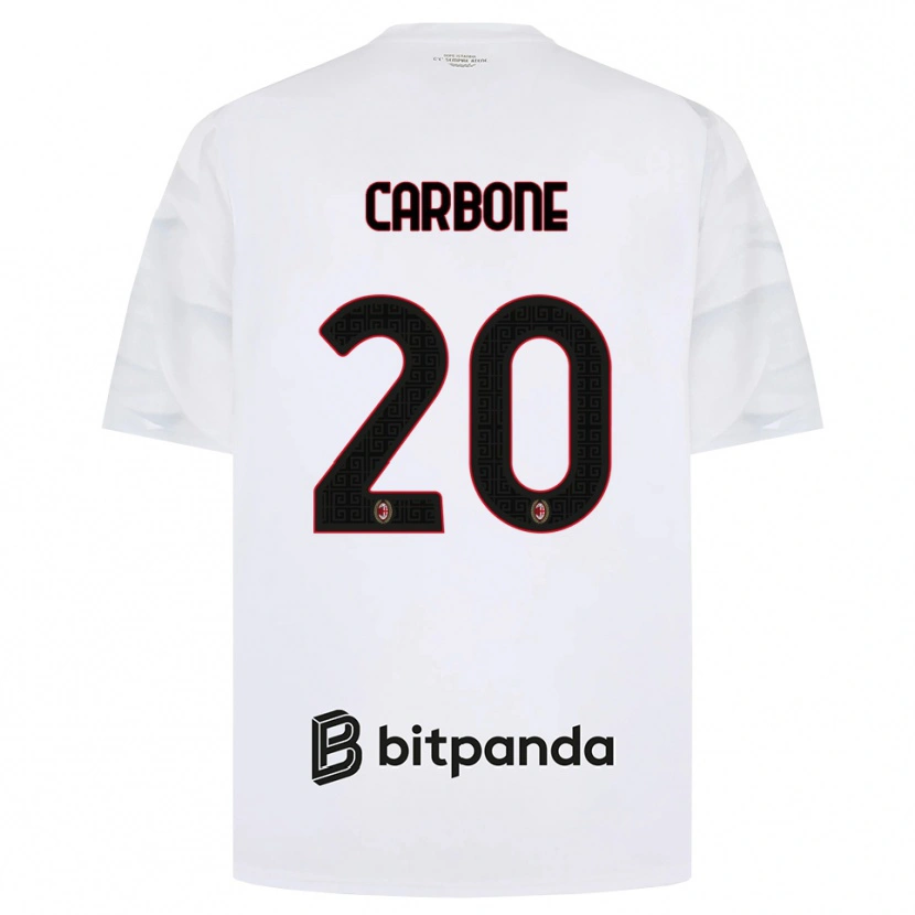 Danxen Pánské Emanuele Carbone #20 Bílá Červená Černá Daleko Hráčské Dresy 2026/27 Dres