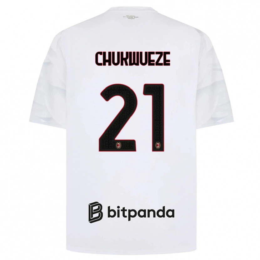 Danxen Pánské Samuel Chukwueze #21 Bílá Červená Černá Daleko Hráčské Dresy 2026/27 Dres
