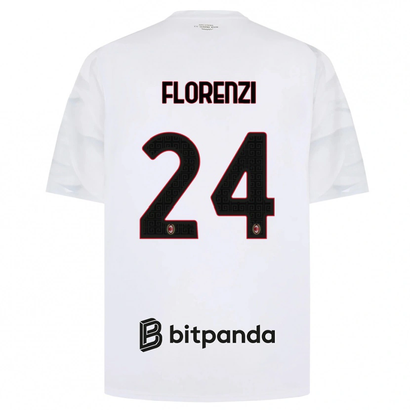 Danxen Pánské Alessandro Florenzi #24 Bílá Červená Černá Daleko Hráčské Dresy 2026/27 Dres
