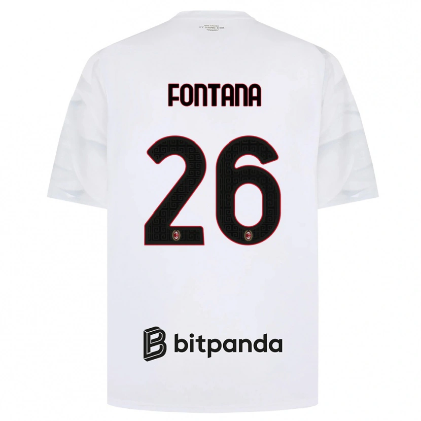 Danxen Pánské Francesco Fontana #26 Bílá Červená Černá Daleko Hráčské Dresy 2026/27 Dres