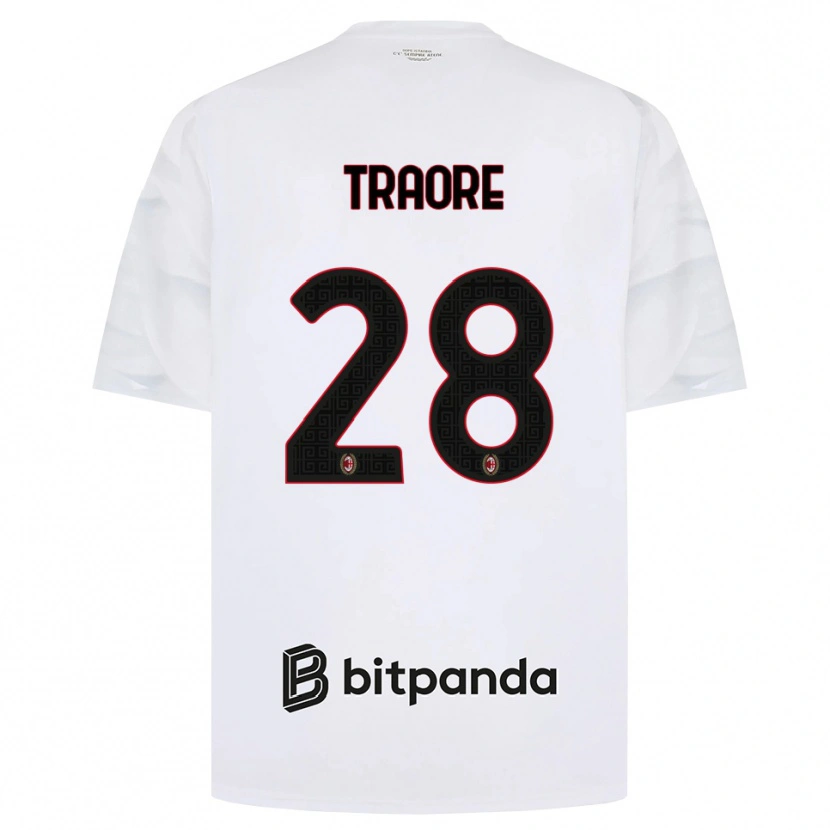Danxen Pánské Chaka Traore #28 Bílá Červená Černá Daleko Hráčské Dresy 2026/27 Dres