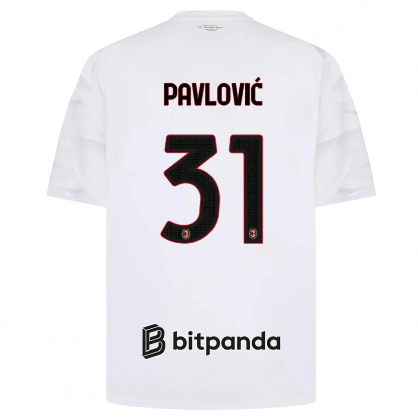 Danxen Pánské Strahinja Pavlović #31 Bílá Červená Černá Daleko Hráčské Dresy 2026/27 Dres