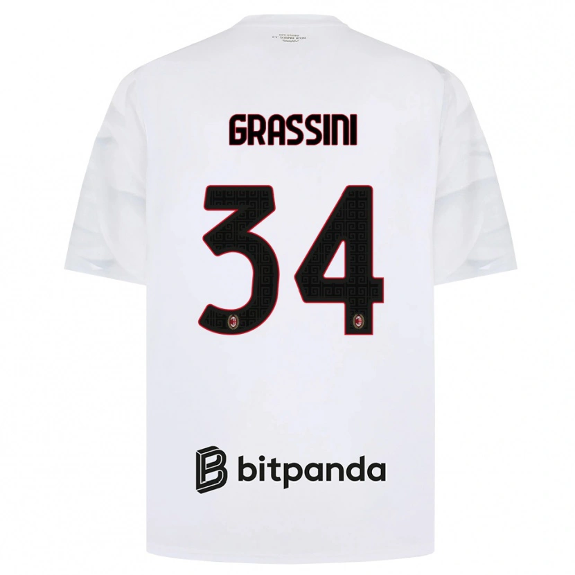 Danxen Pánské Riccardo Grassini #34 Bílá Červená Černá Daleko Hráčské Dresy 2026/27 Dres
