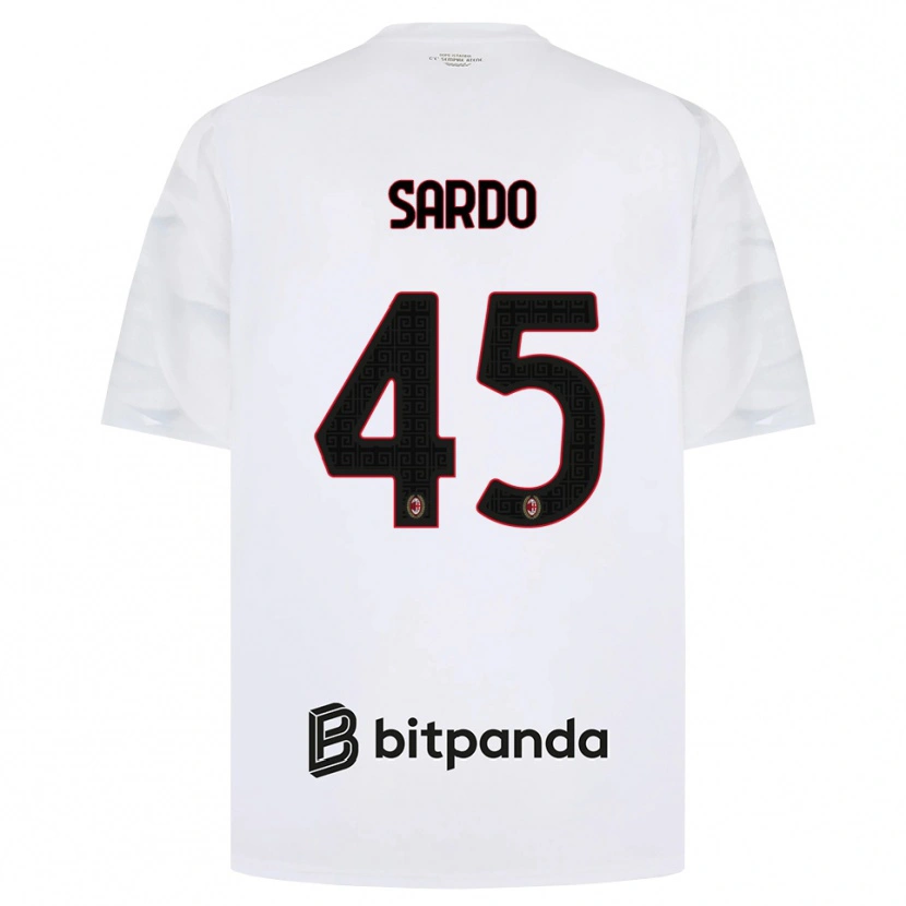 Danxen Pánské Jacopo Sardo #45 Bílá Červená Černá Daleko Hráčské Dresy 2026/27 Dres
