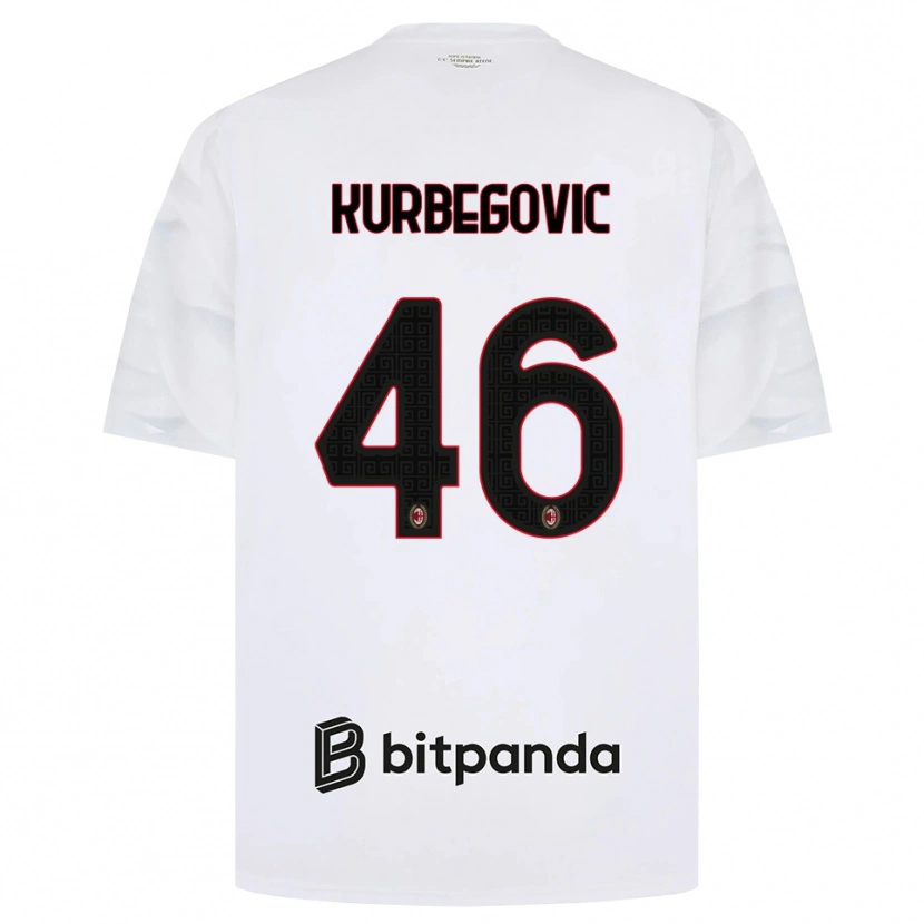 Danxen Pánské Dino Kurbegovic #46 Bílá Červená Černá Daleko Hráčské Dresy 2026/27 Dres