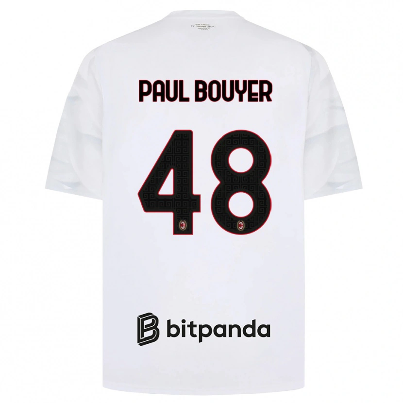 Danxen Pánské Léo Paul Bouyer #48 Bílá Červená Černá Daleko Hráčské Dresy 2026/27 Dres