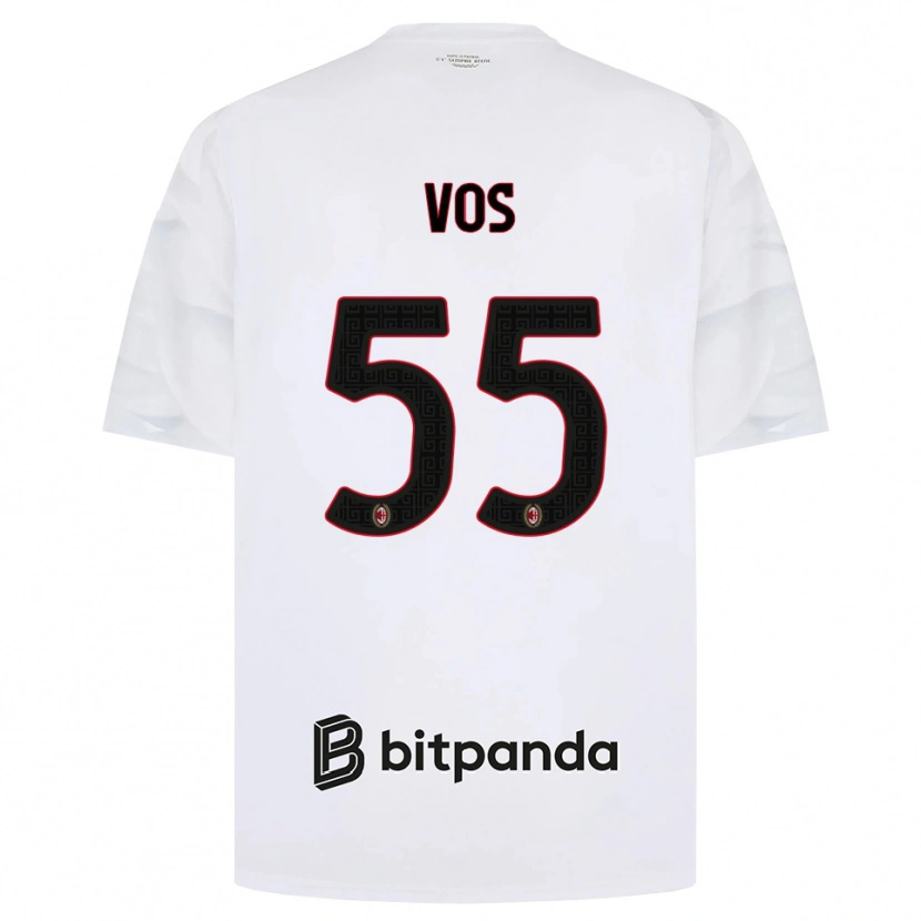 Danxen Pánské Silvano Vos #55 Bílá Červená Černá Daleko Hráčské Dresy 2026/27 Dres