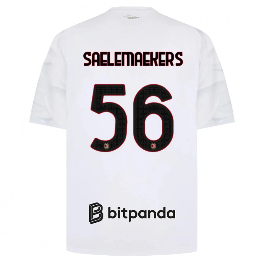 Danxen Pánské Alexis Saelemaekers #56 Bílá Červená Černá Daleko Hráčské Dresy 2026/27 Dres