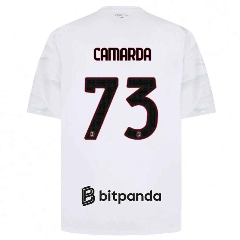 Danxen Pánské Francesco Camarda #73 Bílá Červená Černá Daleko Hráčské Dresy 2026/27 Dres