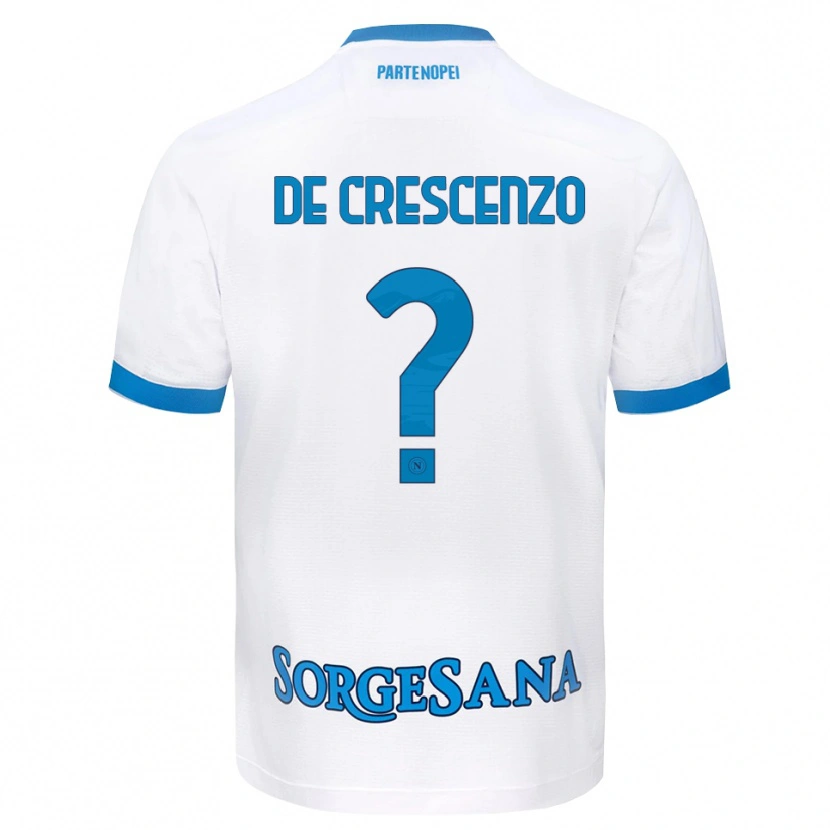 Danxen Pánské Francesco De Crescenzo #0 Bílá Světle Modrá Daleko Hráčské Dresy 2026/27 Dres