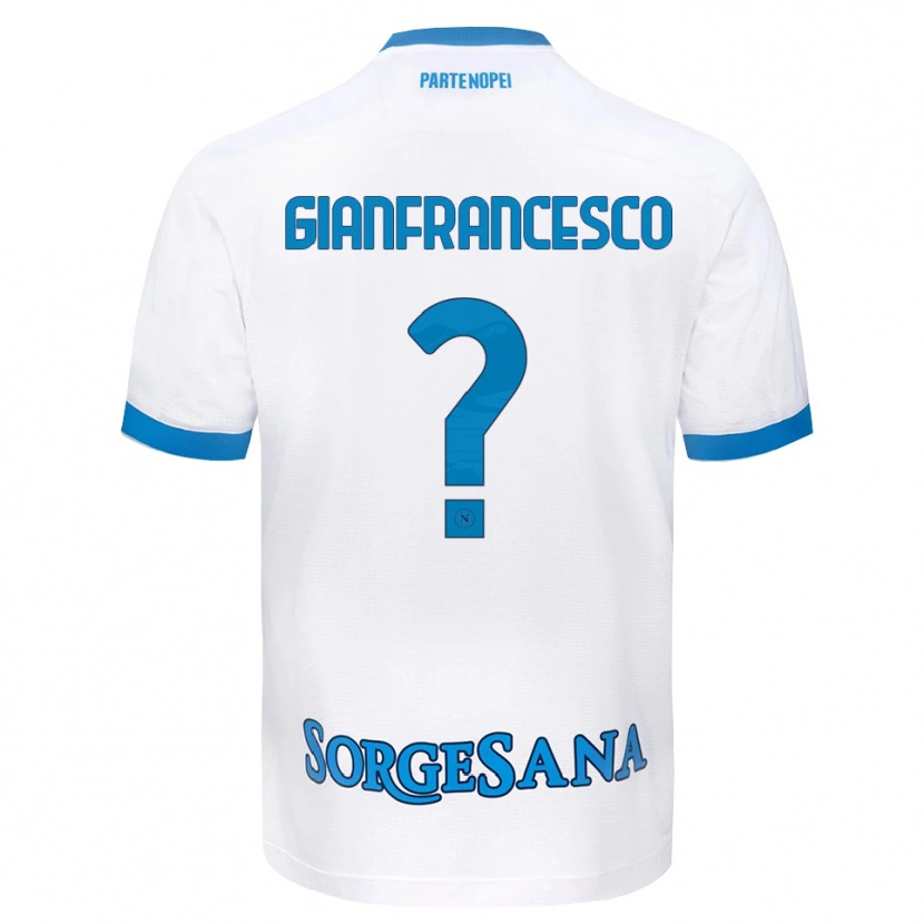 Danxen Pánské Sergio Gianfrancesco #0 Bílá Světle Modrá Daleko Hráčské Dresy 2026/27 Dres