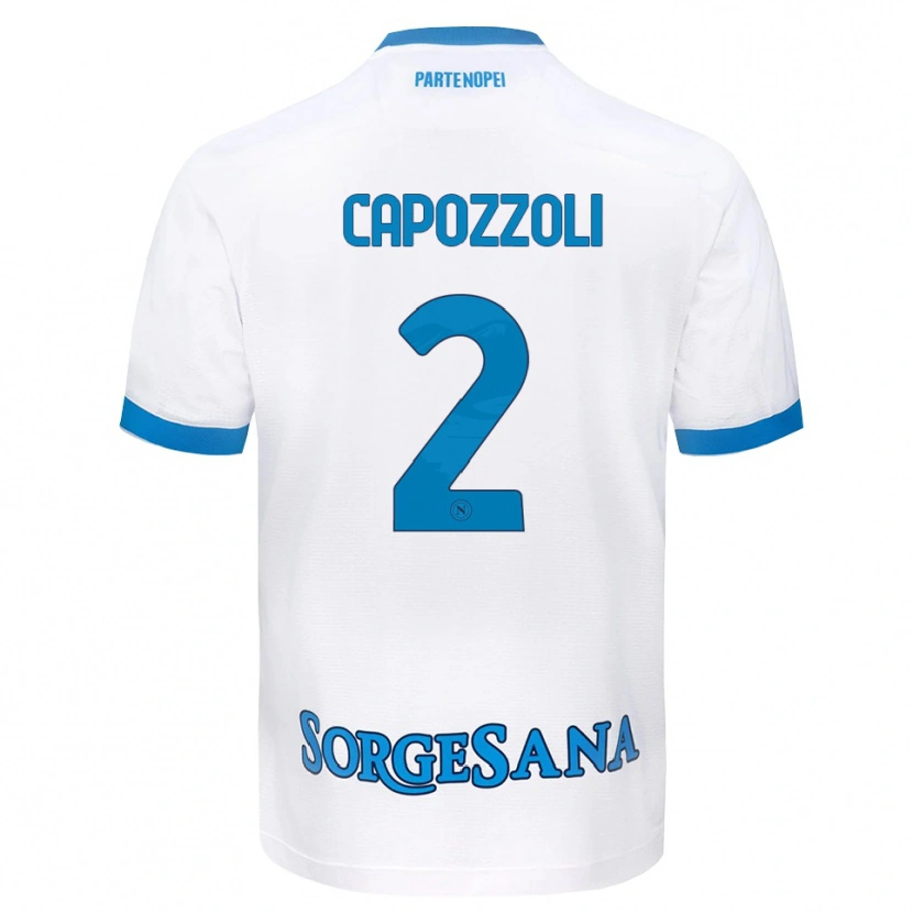 Danxen Pánské Emanuele Capozzoli #2 Bílá Světle Modrá Daleko Hráčské Dresy 2026/27 Dres